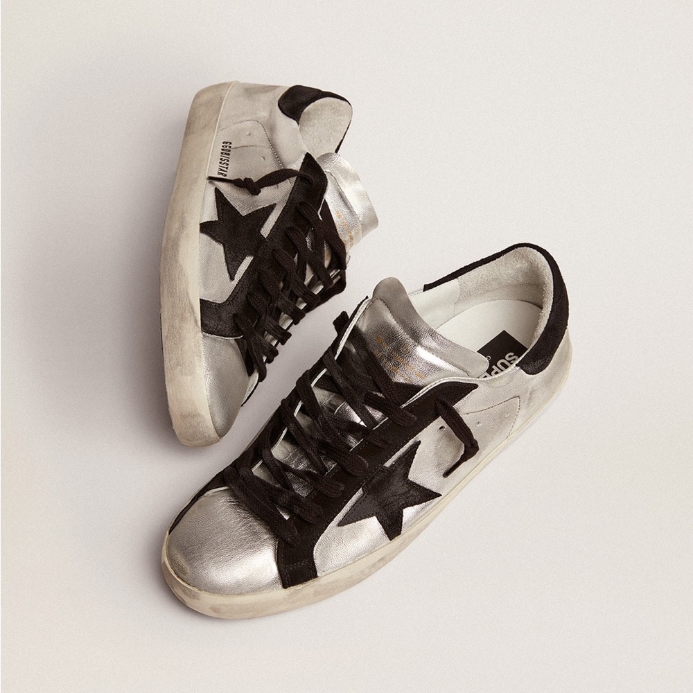 Golden Goose Silver/Black Superstar